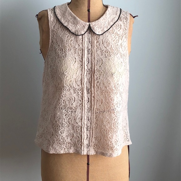 Princess Vera Wang Med Blush Sleeveless Lace Top - Picture 1 of 12